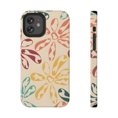 Retro Groovy Floral Phone Case – MagSafe Compatible for iPhone & Samsung Galaxy