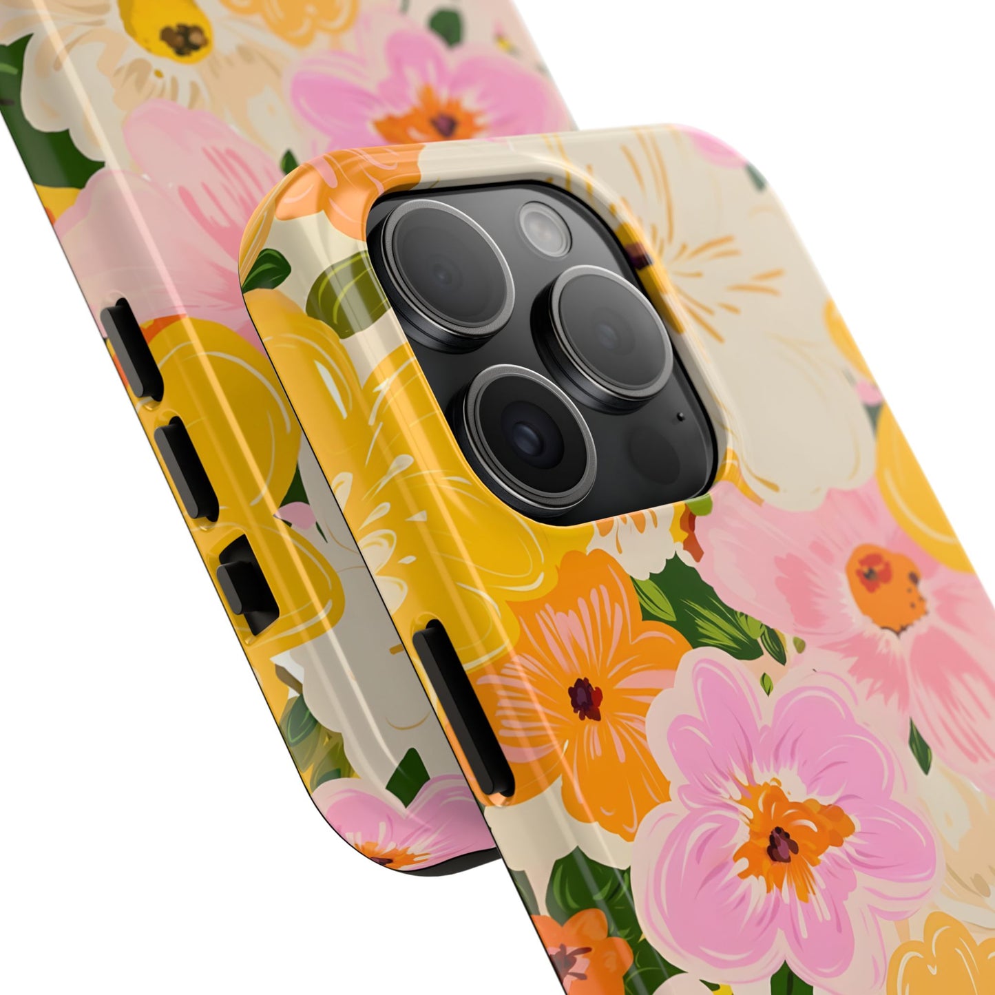 Pink & Yellow Floral iPhone Case - iPhone 15-11 All Sizes