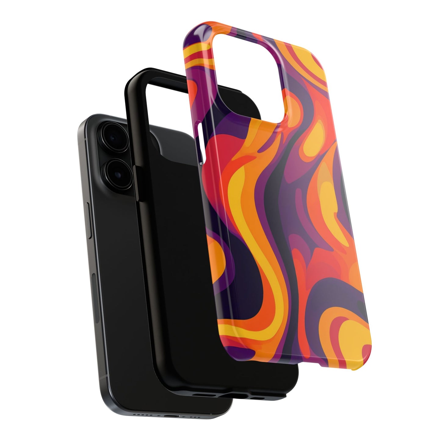 Vibrant Abstract Swirl iPhone Case – iPhone 11-16 - Premium Protection- MagSafe Compatible