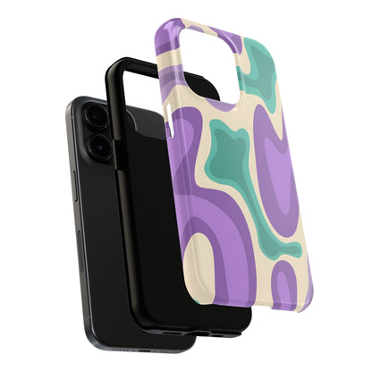 Purple And Turquoise Tough iPhone Case - iPhone 15-11 All Sizes