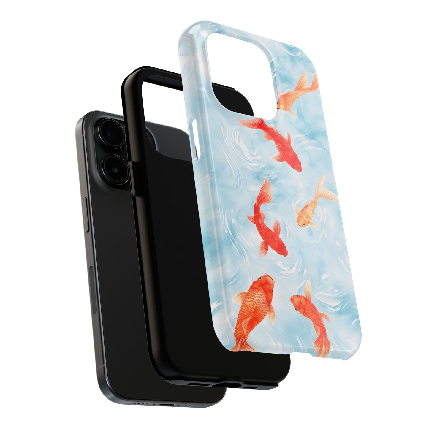 Koi Pond Painted Print for iPhone 11-15 All Sizes