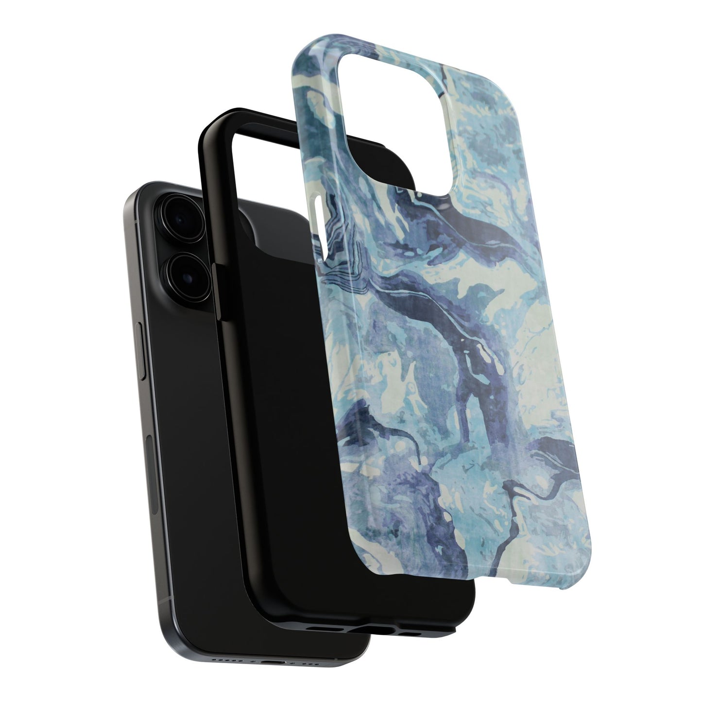 Blue Marble Abstract iPhone Case –  iPhone 16-11 All Sizes - MagSafe Compatible