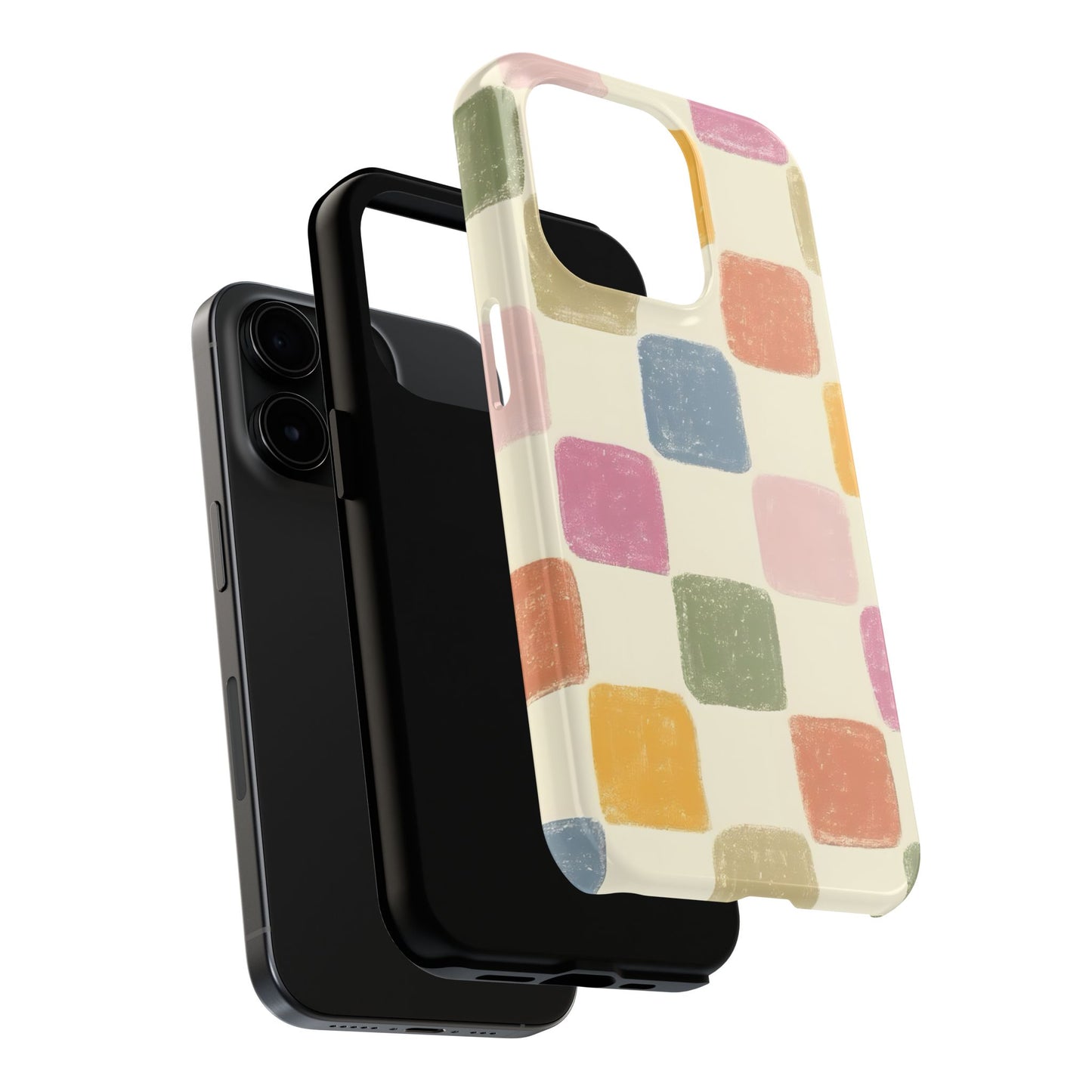 Pastel Checkered Tough Phone Case - iPhone 15-11 All Sizes