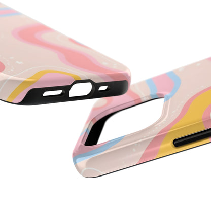 Retro Pastel Swirl iPhone Case – Stylish Design with Enhanced Protection - iPhone 11-16 MagSafe