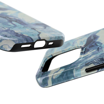 Blue Marble Abstract iPhone Case –  iPhone 16-11 All Sizes - MagSafe Compatible