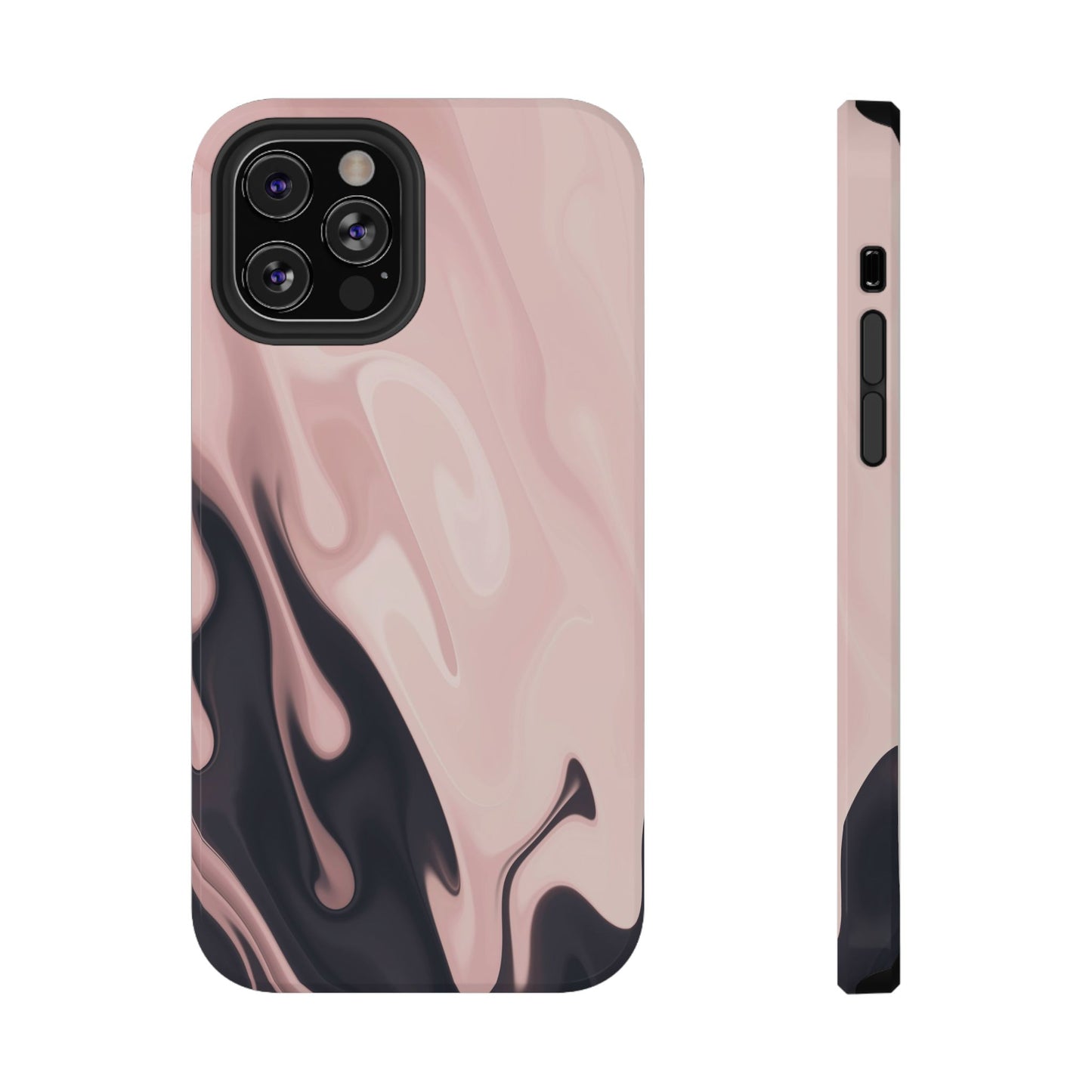 Blush Noir Ink Flow Phone Case – MagSafe Compatible for iPhone & Samsung Galaxy