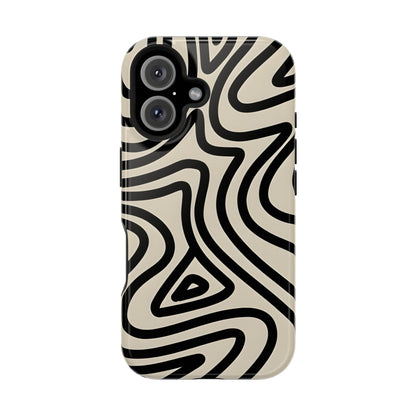 Abstract Maze Line Art Phone Case – MagSafe Compatible for iPhone & Samsung Galaxy