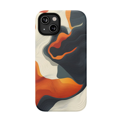 Topographical Abstract Wave Phone Case – MagSafe Compatible for iPhone & Samsung Galaxy