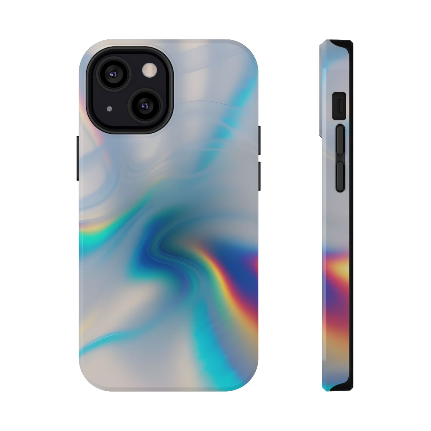 Iridescent Swirl Phone Case – MagSafe Compatible for iPhone & Samsung Galaxy