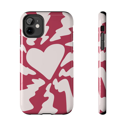 Cute Simplistic Heart Design for iPhone 11-15 All Sizes