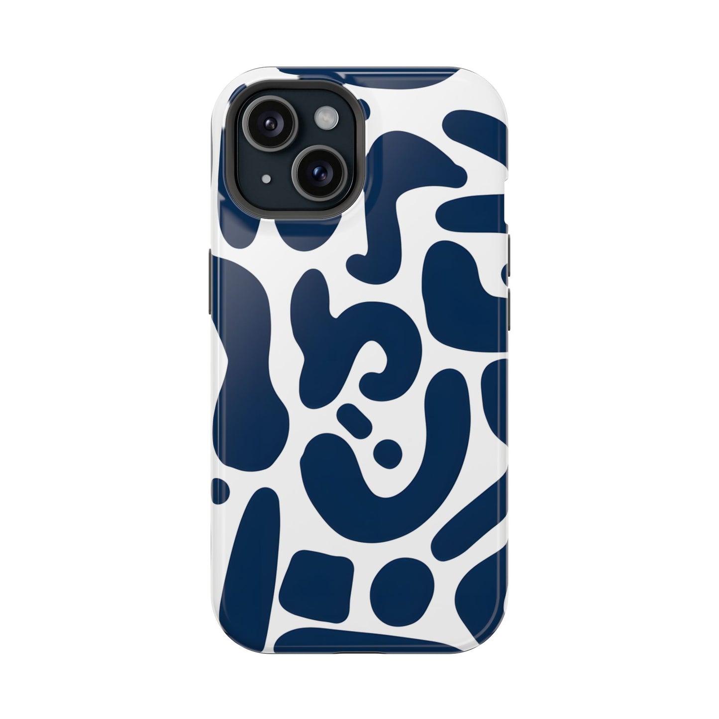 Midnight Morph Abstract Navy Pattern Phone Case – MagSafe Compatible for iPhone & Samsung Galaxy