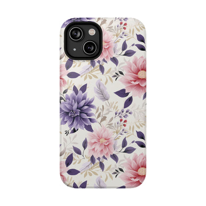 Elegant Vintage Floral Phone Case – MagSafe Compatible for iPhone & Samsung Galaxy