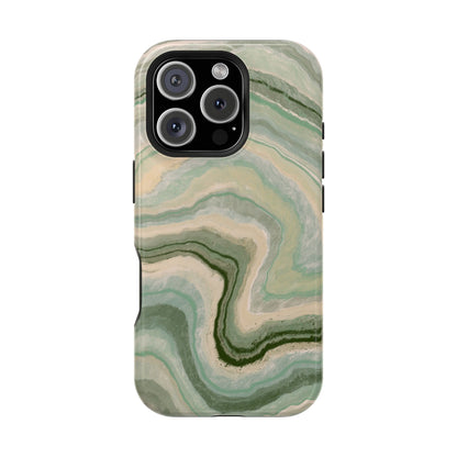 Earthy Agate Stone Phone Case – MagSafe Compatible for iPhone & Samsung Galaxy