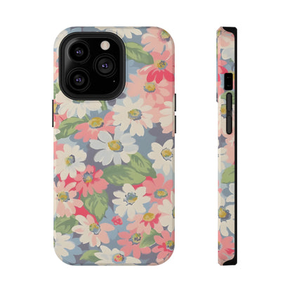 Vintage Floral Daisy Phone Case – MagSafe Compatible for iPhone & Samsung Galaxy