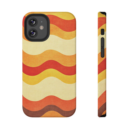Retro Sunset Waves Phone Case – MagSafe Compatible for iPhone & Samsung Galaxy