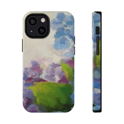 Hydrangea Dream Phone Case – Artistic Floral Design, MagSafe Compatible for iPhone & Samsung Galaxy