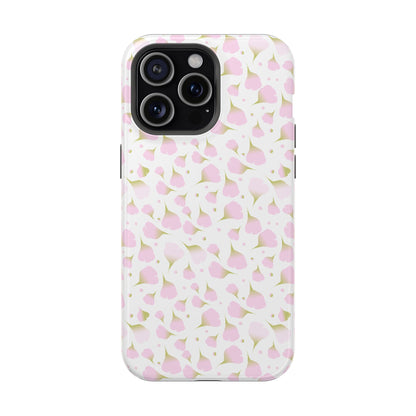 Soft Pink Petal Pattern Phone Case – MagSafe Compatible for iPhone & Samsung Galaxy