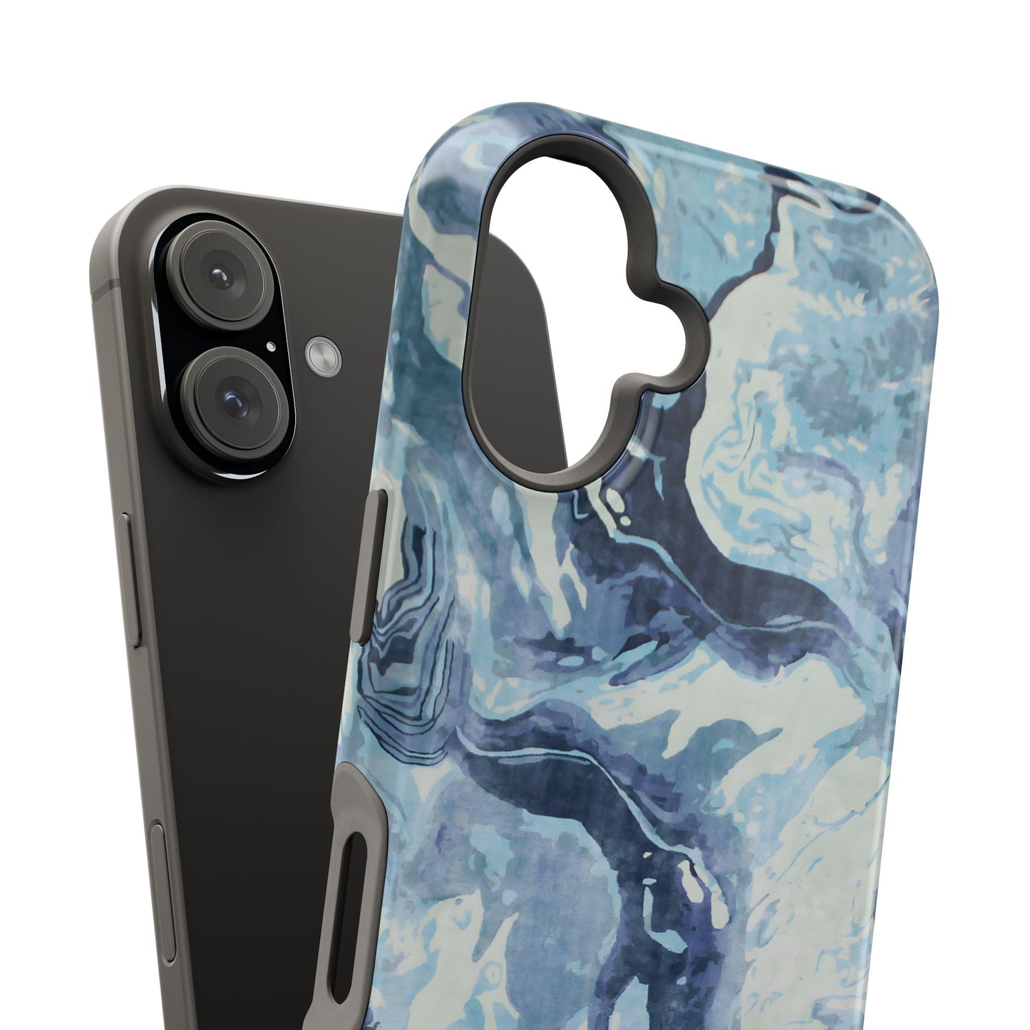 Blue Marble Abstract iPhone Case –  iPhone 16-11 All Sizes - MagSafe Compatible