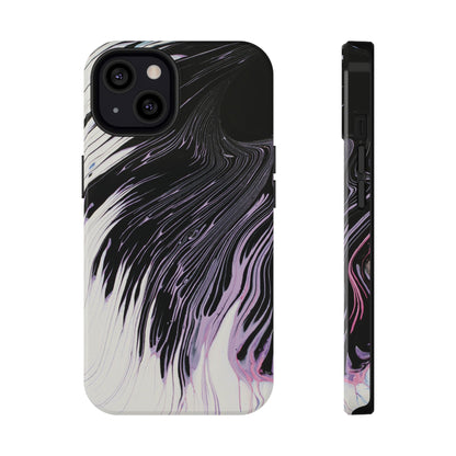 Waves of Ink Abstract Brush Phone Case – MagSafe Compatible for iPhone & Samsung Galaxy