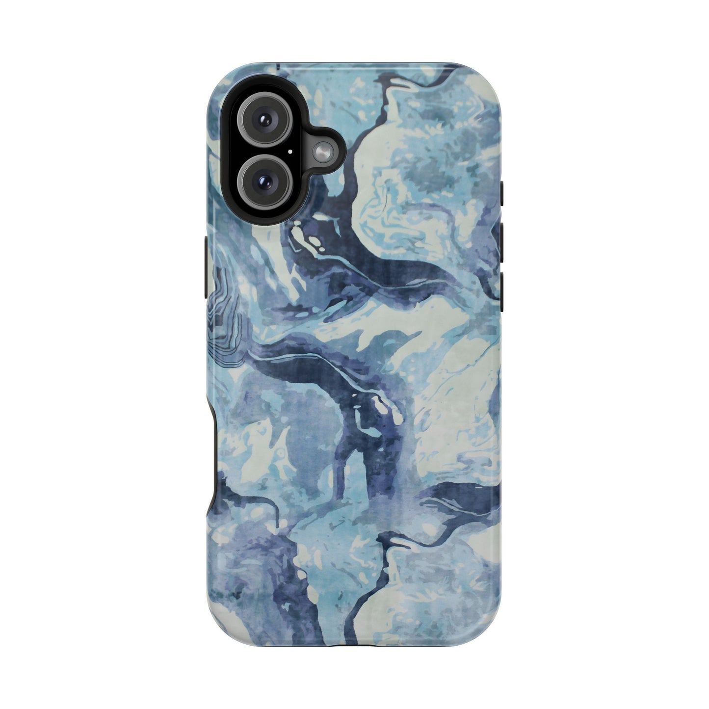 Blue Marble Abstract iPhone Case –  iPhone 16-11 All Sizes - MagSafe Compatible