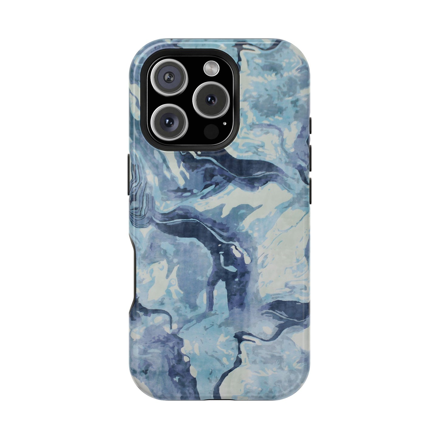 Blue Marble Abstract iPhone Case –  iPhone 16-11 All Sizes - MagSafe Compatible