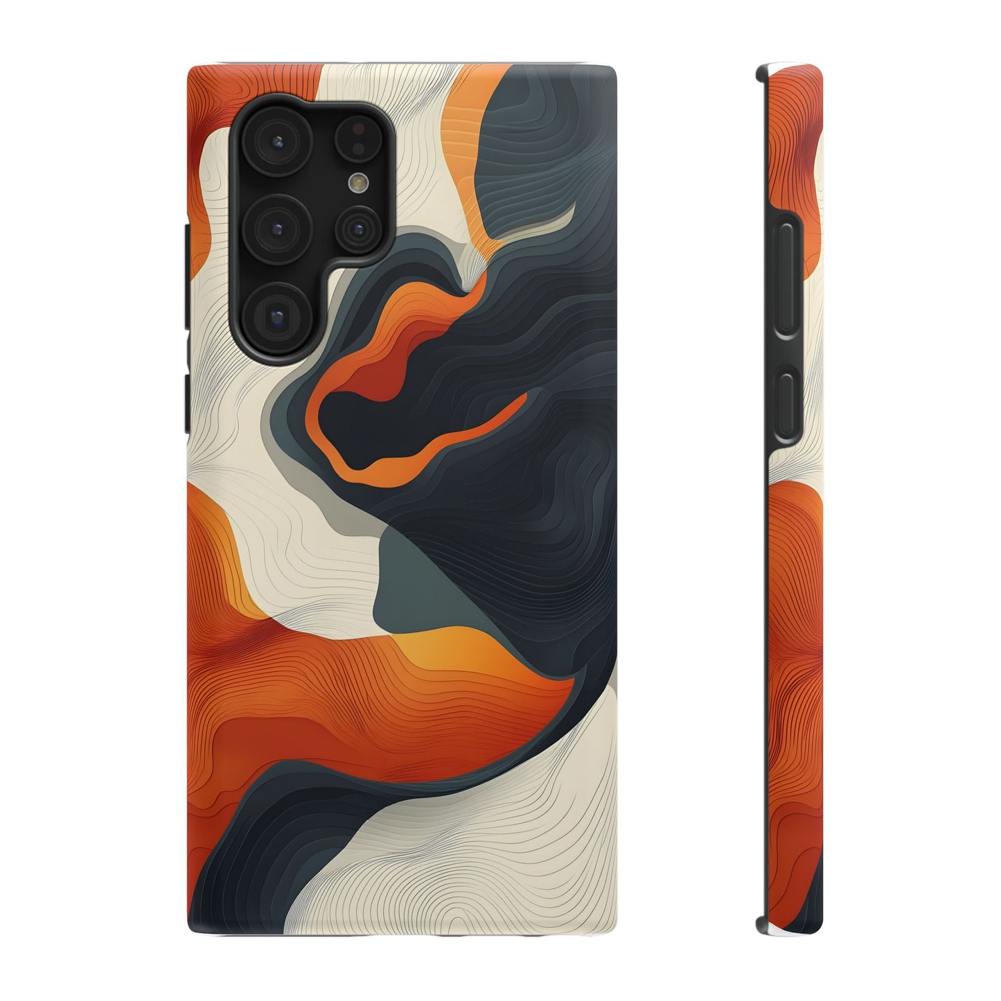 Topographical Abstract Wave Phone Case – MagSafe Compatible for iPhone & Samsung Galaxy