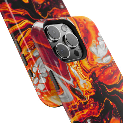 Molten Lava Abstract Phone Case – MagSafe Compatible for iPhone & Samsung Galaxy