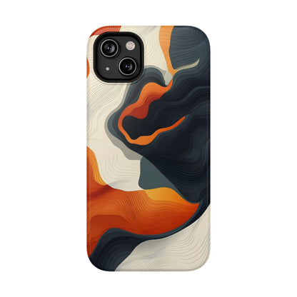 Topographical Abstract Wave Phone Case – MagSafe Compatible for iPhone & Samsung Galaxy