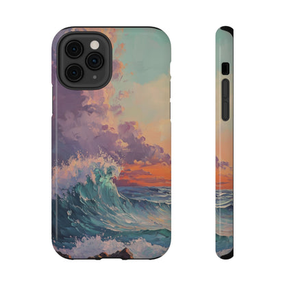 Ocean Sunset Waves Phone Case – MagSafe Compatible for iPhone & Samsung Galaxy