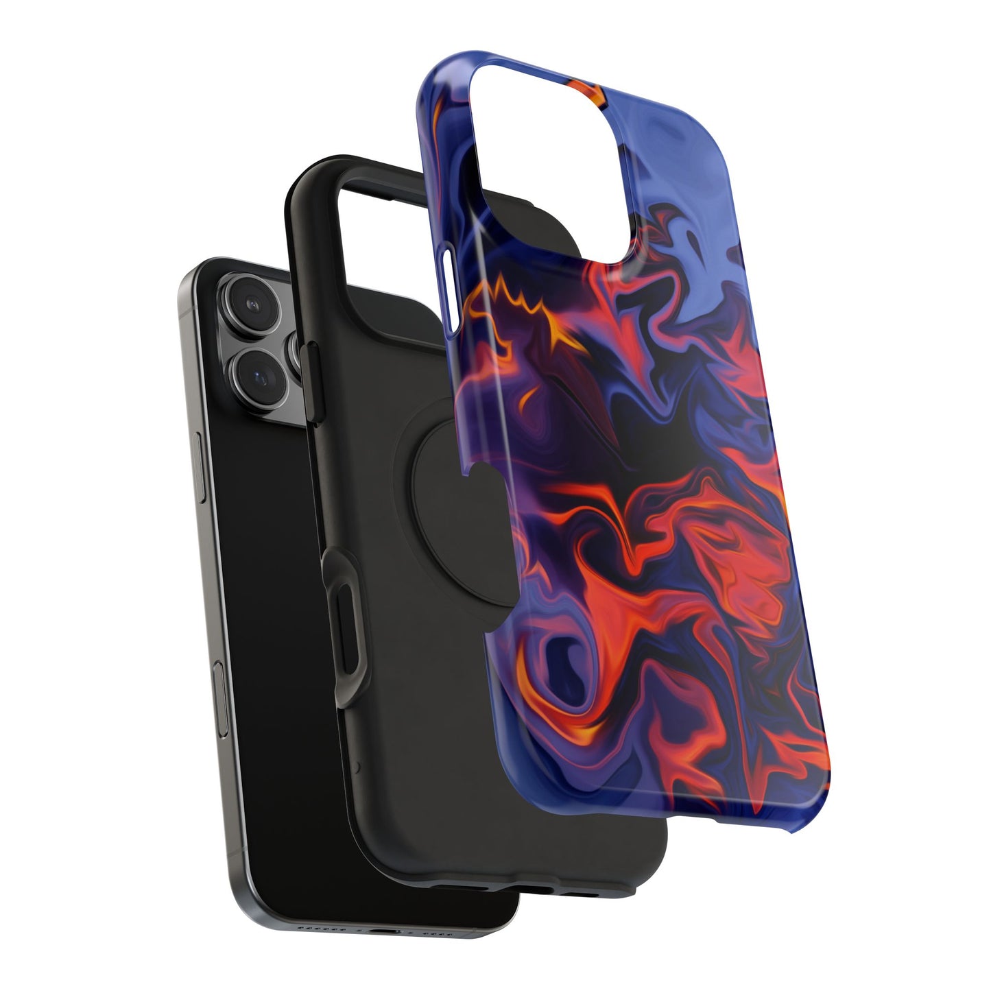 Fiery Swirl Abstract Phone Case – MagSafe Compatible for iPhone & Samsung Galaxy