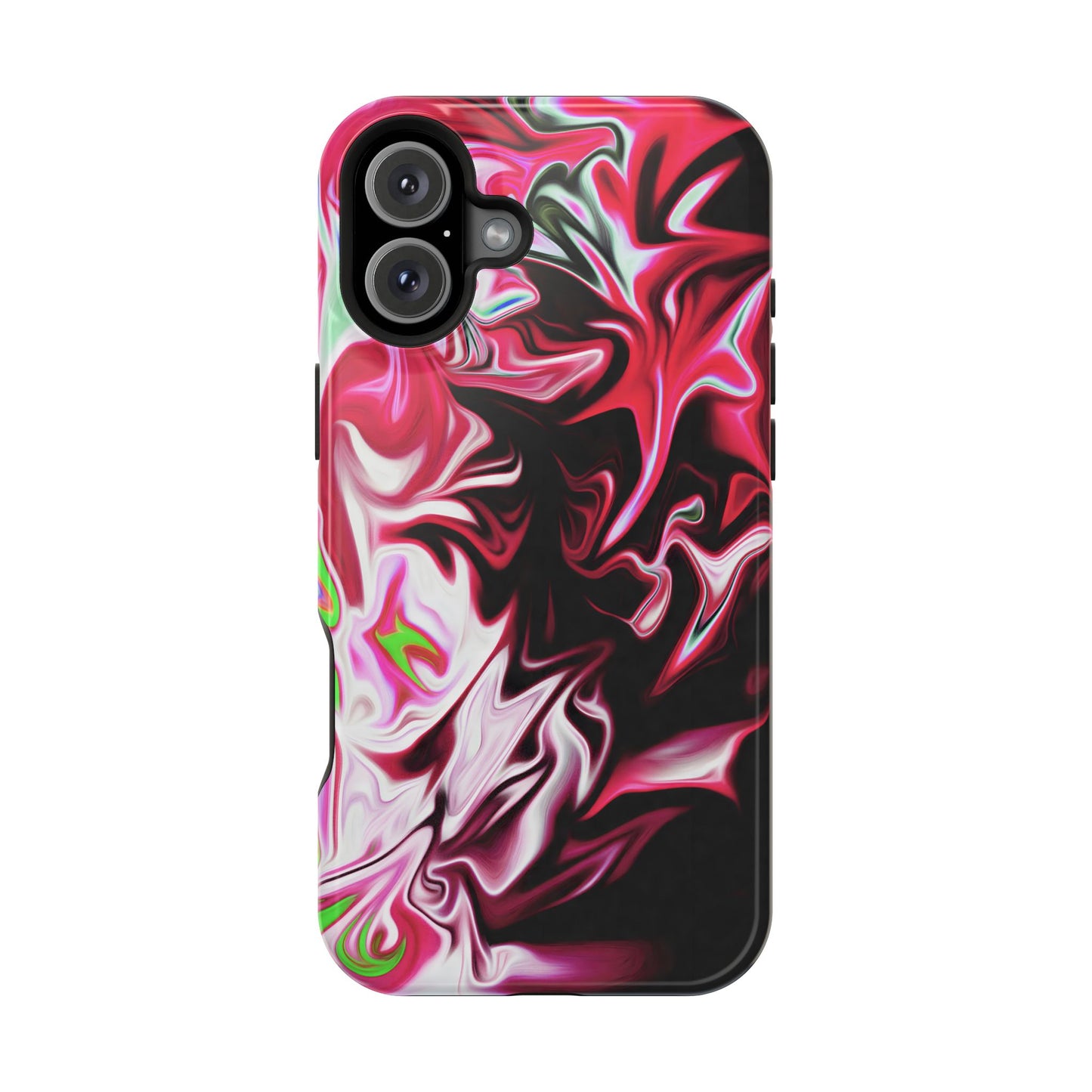 Red & Black Abstract Marble Phone Case – MagSafe Compatible for iPhone & Samsung Galaxy
