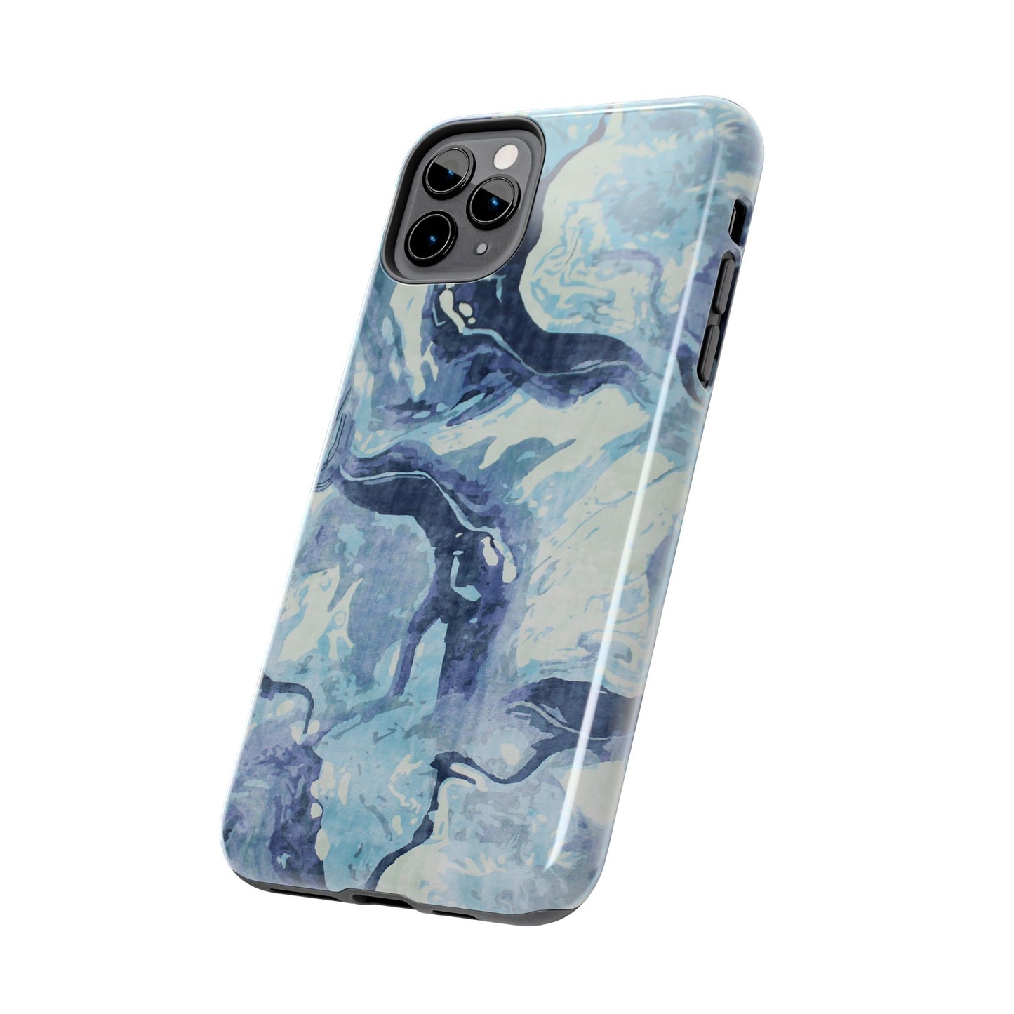 Blue Marble Abstract iPhone Case –  iPhone 16-11 All Sizes - MagSafe Compatible