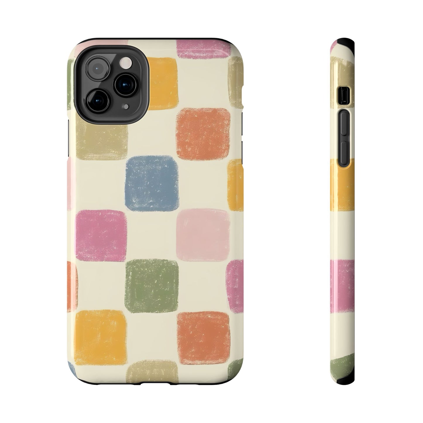 Pastel Checkered Tough Phone Case - iPhone 15-11 All Sizes