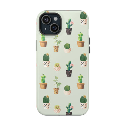Desert Bloom Cactus Phone Case – Cute Succulent Print, MagSafe Compatible for iPhone & Samsung Galaxy