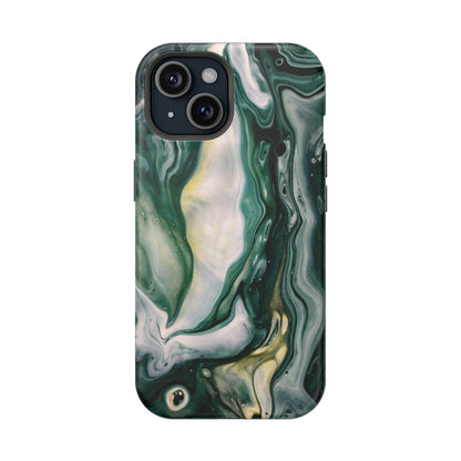 Mystic Forest Marble Swirl Phone Case – MagSafe Compatible for iPhone & Samsung Galaxy