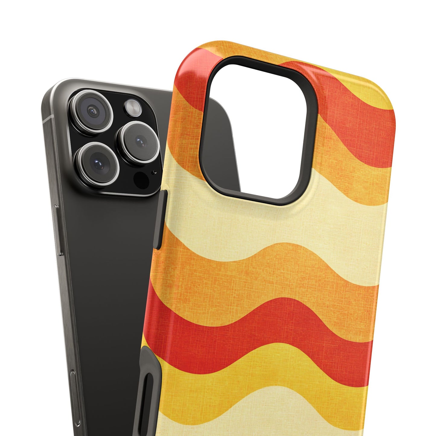 Retro Sunset Waves Phone Case – MagSafe Compatible for iPhone & Samsung Galaxy