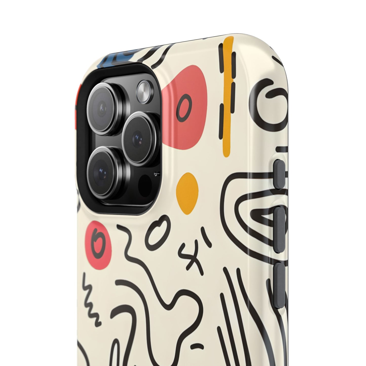 Abstract Doodle Art Phone Case – MagSafe Compatible for iPhone & Samsung Galaxy