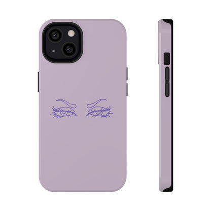 Sassy Line Art Eyes Phone Case – MagSafe Compatible for iPhone & Samsung Galaxy