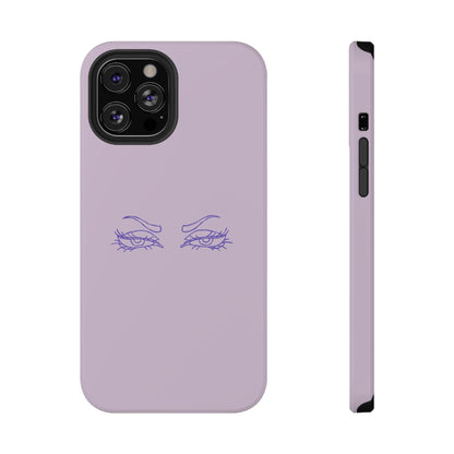 Sassy Line Art Eyes Phone Case – MagSafe Compatible for iPhone & Samsung Galaxy