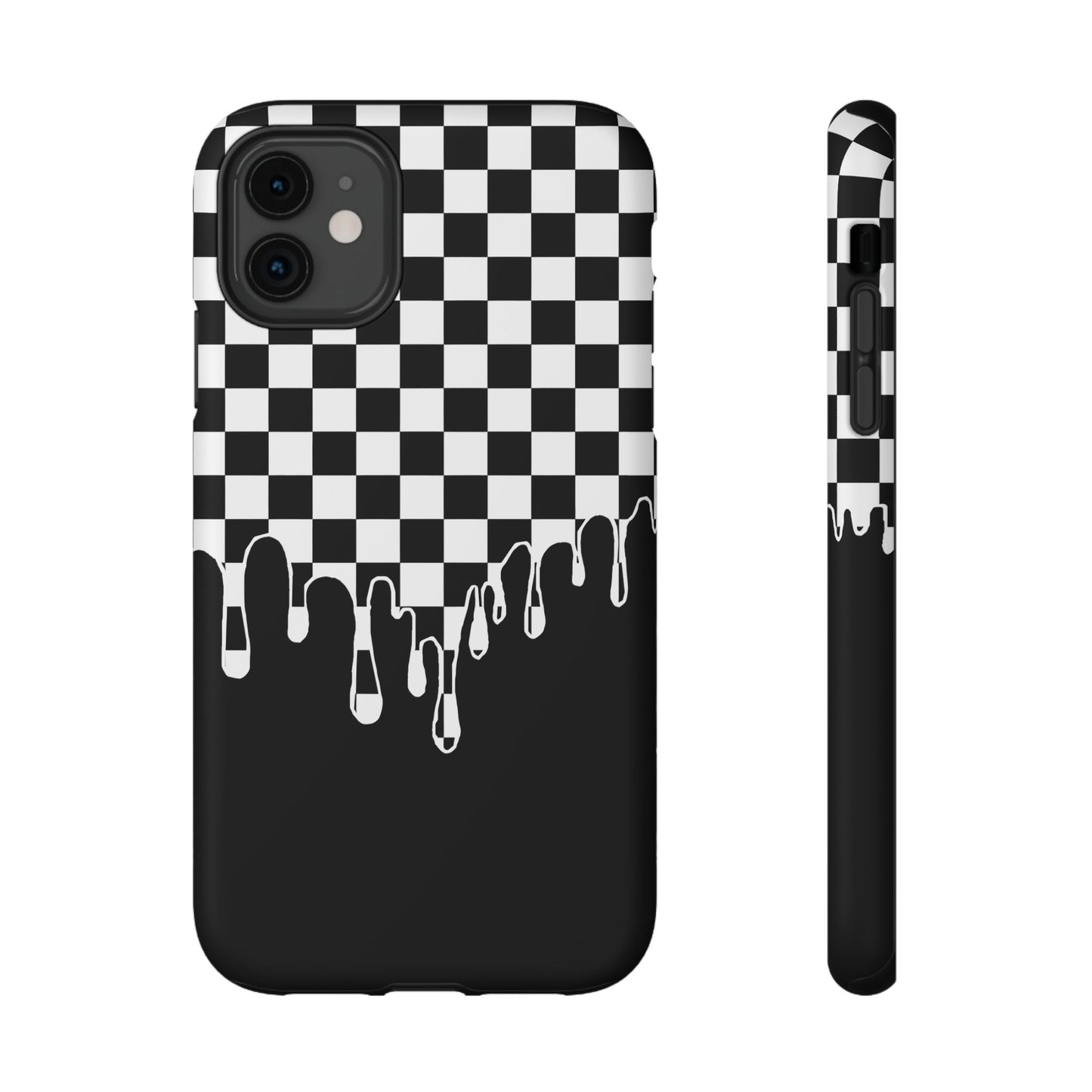 Dripping Checkerboard Phone Case – MagSafe Compatible for iPhone & Samsung Galaxy