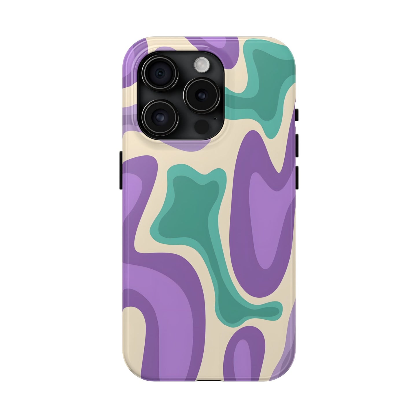 Purple And Turquoise Tough iPhone Case - iPhone 15-11 All Sizes