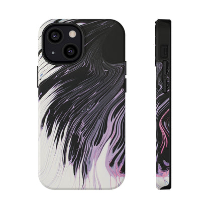 Waves of Ink Abstract Brush Phone Case – MagSafe Compatible for iPhone & Samsung Galaxy