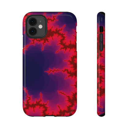 Neon Fractal Lightning Phone Case – MagSafe Compatible for iPhone & Samsung Galaxy