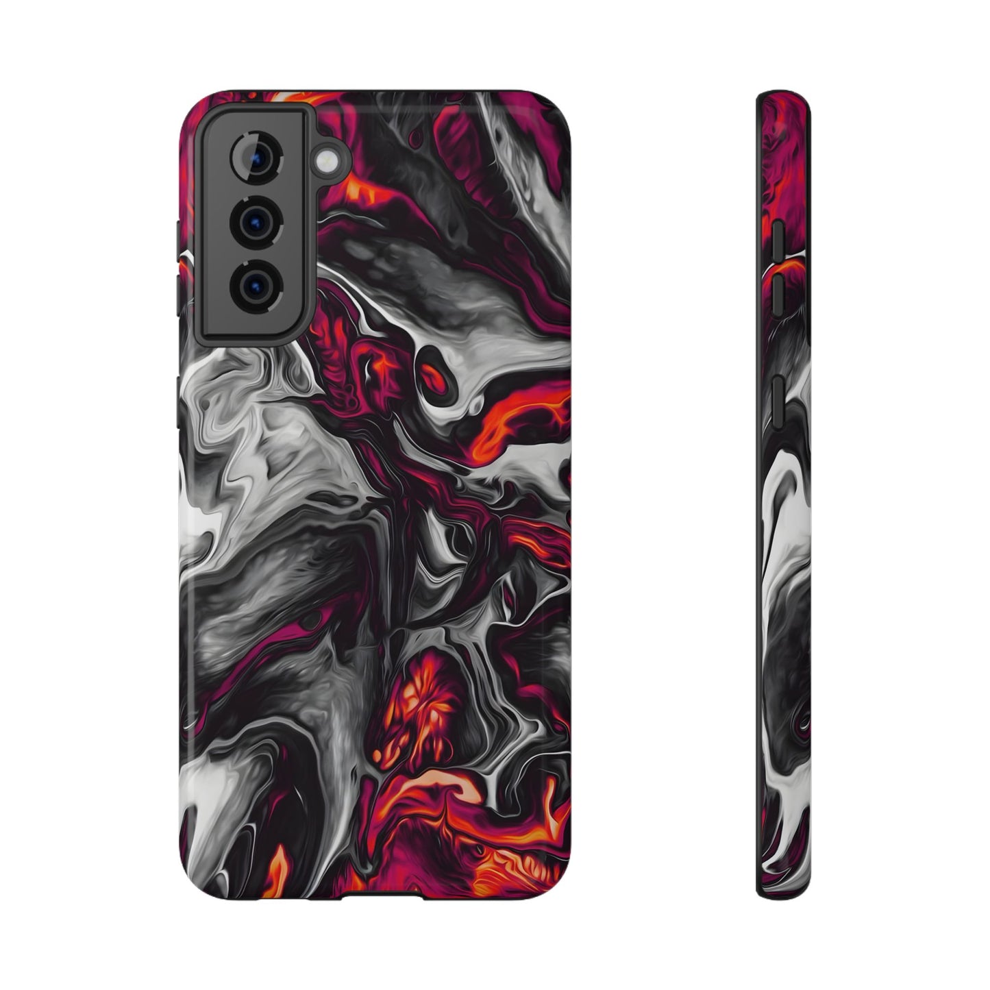 Dark Marble Swirl Phone Case – MagSafe Compatible for iPhone & Samsung Galaxy
