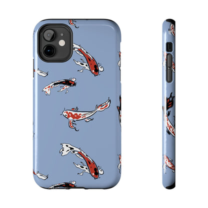 Minimalistic Chinese Koi Fish Painting for iPhone 11-15 All Sizes