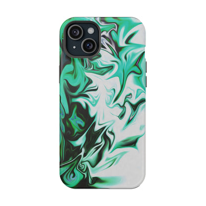 Emerald Green Marble Swirl Phone Case – MagSafe Compatible for iPhone & Samsung Galaxy