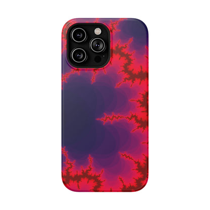 Neon Fractal Lightning Phone Case – MagSafe Compatible for iPhone & Samsung Galaxy