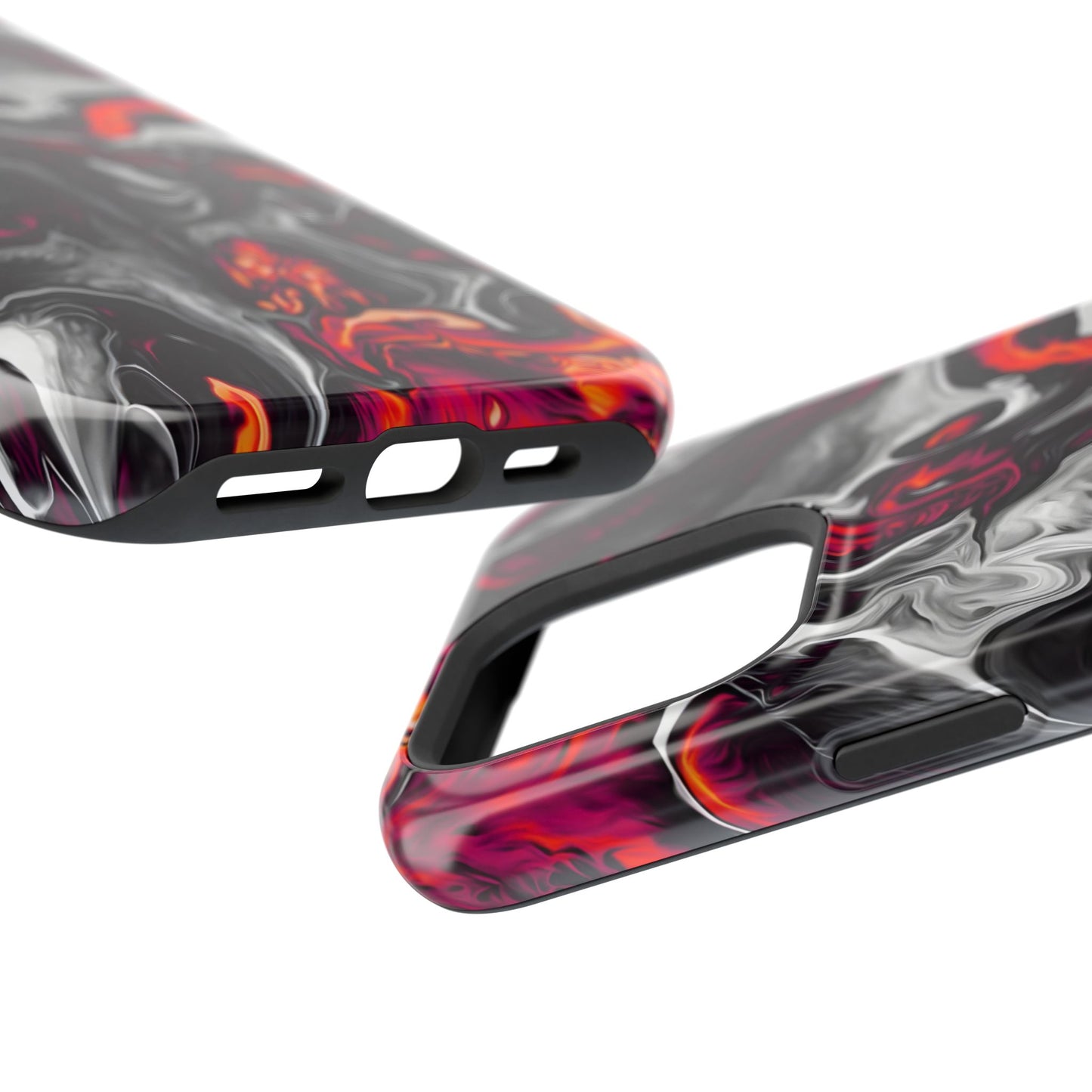 Dark Marble Swirl Phone Case – MagSafe Compatible for iPhone & Samsung Galaxy