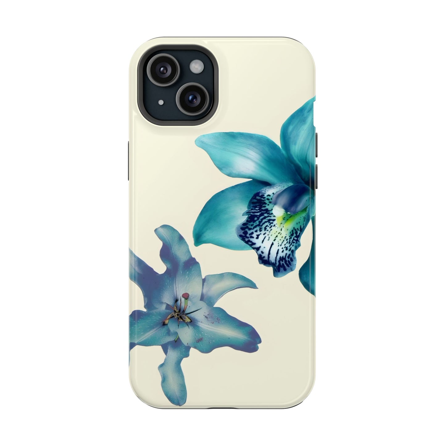 Blue Orchid Floral Phone Case – MagSafe Compatible for iPhone & Samsung Galaxy