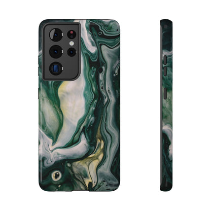 Mystic Forest Marble Swirl Phone Case – MagSafe Compatible for iPhone & Samsung Galaxy